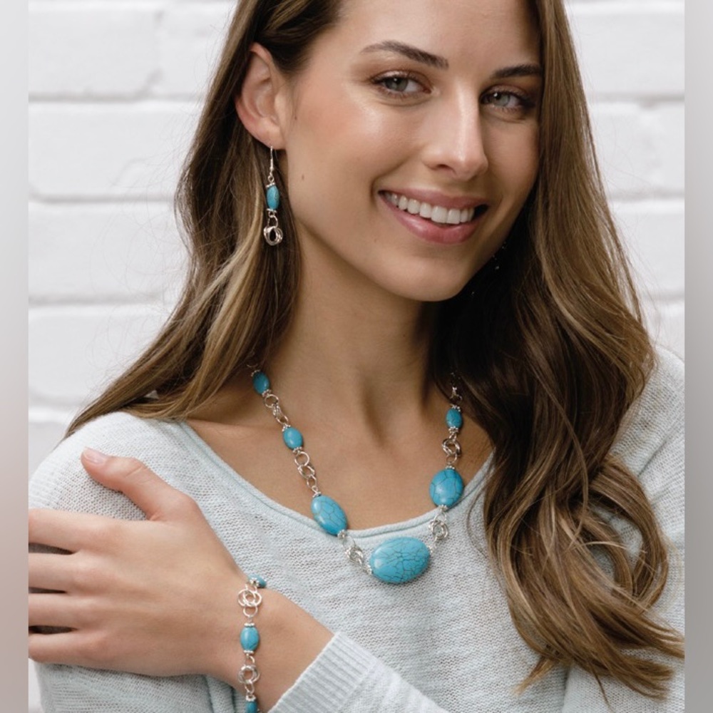 Turquoise and Chainmaille Jewelry Set